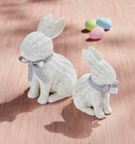 Mud Pie Small Wicker Resin Bunny