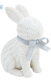 Mud Pie Small Wicker Resin Bunny