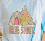 True Story Tee Blue