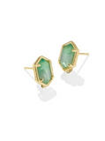 Kendra Scott Hallie Gold Convertible Drop Earrings Mint Green Watercolor Illusion
