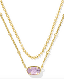 Kendra Scott Emilie Gold Multi Strand Necklace Purple Amethyst