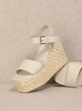 Cannes Platform Wedge Ivory