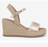 Mia Becky Wedge Sandal Natural Gold