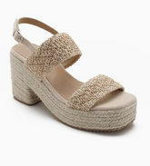 Wedge Espadrille Sandals Beige
