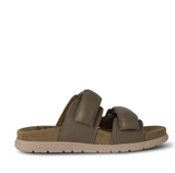 Woden Lisa Leather Sandal Olive