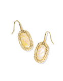 Kendra Scott Dani Gold Iridescent Abalone Figaro Frame Drop Earrings