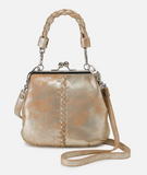Hobo Alba Crossbody in Metallic Leather Saddle Stardust