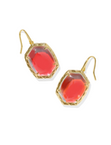 Kendra Scott Daphne Gold Drop Earrings Dichroic Glass