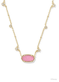Kendra Scott Disney Mickey Mouse Elisa Necklace Gold Hot Pink Drusy