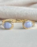 Easton Elle Blue Lace Agate Oval Misty Cuff