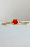 Easton Elle Beam Stretch Bracelet Polished Red Coral