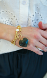 Easton Elle Large Labradorite Heart Bracelet