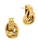 She's A Knockout Cassie Knocker Post Back Earrings Gold