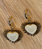 Half Hoop with Heart Gold