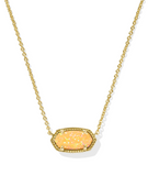 Kendra Scott Elisa Gold Citrus Kyocera Opal Short Pendant Necklace