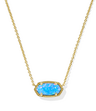 Kendra Scott Elisa Gold Periwinkle Kyocera Opal Short Pendant Necklace