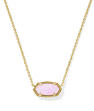 Kendra Scott Elisa Gold Blush Pink Kyocera Opal Short Pendant Necklace