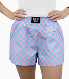 Lulu Mac Blue Pink Check Boxer Short