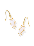 Kendra Scott Lindy Rae Lee Gold Drop Earrings White Opalite Crystal