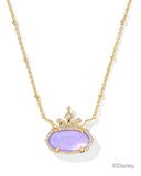 Disney | Kendra Scott Elisa Princess Gold Short Pendant Necklace Gold Lavender Opalite Illusion