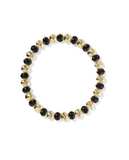 Kendra Scott Daphne Enamel Gold Stretch Bracelet Black