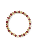 Kendra Scott Daphne Enamel Gold Stretch Bracelet Burgundy