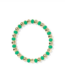 Kendra Scott Daphne Enamel Gold Stretch Bracelet Green
