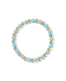 Kendra Scott Daphne Enamel Gold Stretch Bracelet Light Blue
