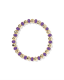 Kendra Scott Daphne Enamel Gold Stretch Bracelet Purple
