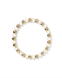 Kendra Scott Daphne Enamel Gold Stretch Bracelet White