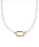 Kendra Scott Emery Gold Beaded Strand Necklace Ivory Mother of Pearl