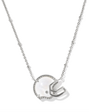 Kendra Scott Football Helmet Silver Short Pendant Necklace