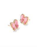 Kendra Scott Haley Gold Bow Stud Earrings Blush Mother of Pearl