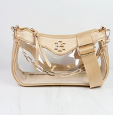 Caroline Hill Cassidy Clear Crossbody Gold