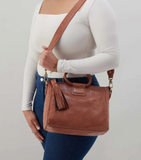 Hobo Sheila Medium Satchel Burnished Saddle