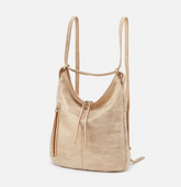 Hobo Merrin Convertible Backpack Gold Leah