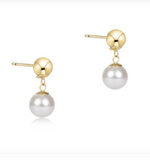 E Newton Classic Ball Drop Stud Pearl Various