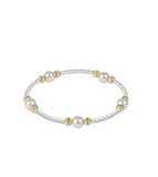 E Newton Purpose Dignity Pearl 6mm Bead Bracelet Mixed Metals