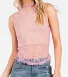 2 Endless Possibilities Lace Tank Pink