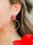 Taylor Shaye Gameday Glitter Hoop Red