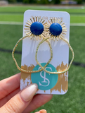Taylor Shaye Gameday Sunburst Hoops Blue