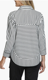 APNY Grommet Striped Pullover Black/White