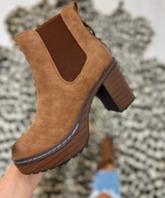 Susan Platform Bootie Whiskey