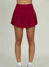 Gold Hinge Tiered Pleated Tennis Skirt Mulberry