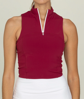 Gold Hinge Day to Night Quarter Zip Top Mulberry