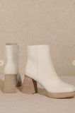 Shakira Ankle Booties Ivory