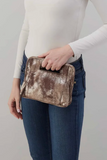 Hobo Ace Clutch Cocoa Platinum