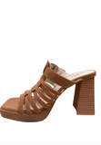 Rome Basket Weave Sandals Brown