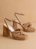 Zoey Platform Heel Almond