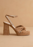 Zoey Platform Heel Almond